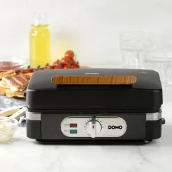 Domo DO9278C Snackmaker 3-in-1: croque-wafel-grill inky black