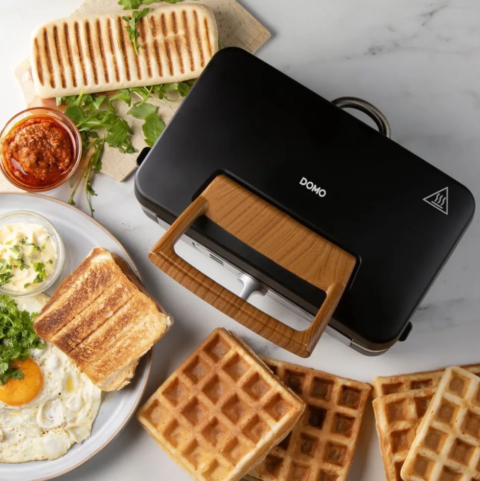 Domo DO9278C Snackmaker 3-in-1: croque-wafel-grill inky black