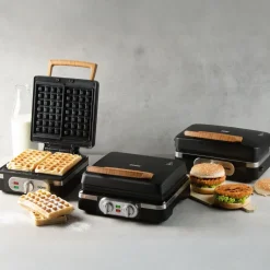 Domo DO9278C Snackmaker 3-in-1: croque-wafel-grill inky black