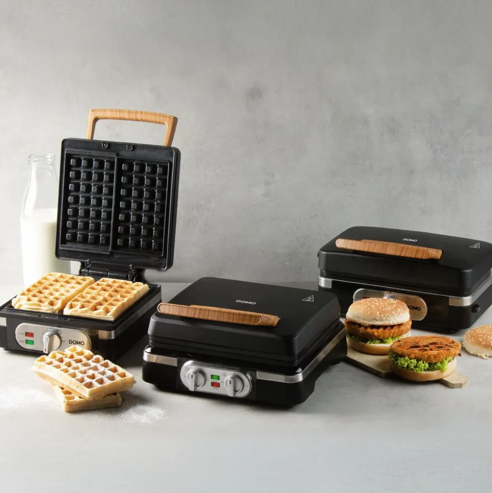 Domo DO9278C Snackmaker 3-in-1: croque-wafel-grill inky black