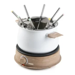 Domo Fondue - 8P - houtlook/wit - 1500 W