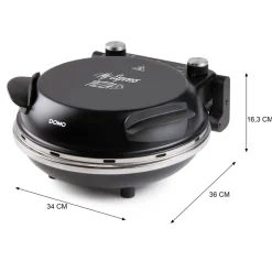 Domo My Express Pizza Pizzaoven zwart - keramische steen