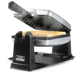 Domo Roterend Wafelijzer rechthoekige wafels 4x7 zilver