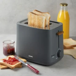 Domo Wood You Broodrooster 2 sneden mat grijs