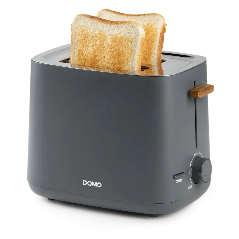 Domo Wood You Broodrooster 2 sneden mat grijs