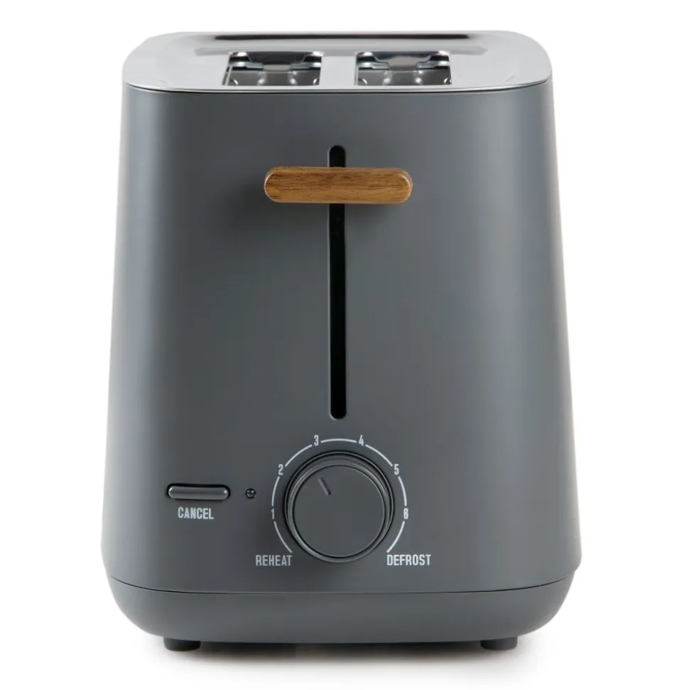 Domo Wood You Broodrooster 2 sneden mat grijs