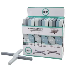 Dotz Opvouwbare panonderzetter uit silicone grijs of blauw 20x3.2x1.1cm