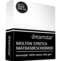 Dreamstar Hoeslaken Molton Stretch de Luxe 80x200 - 100x220