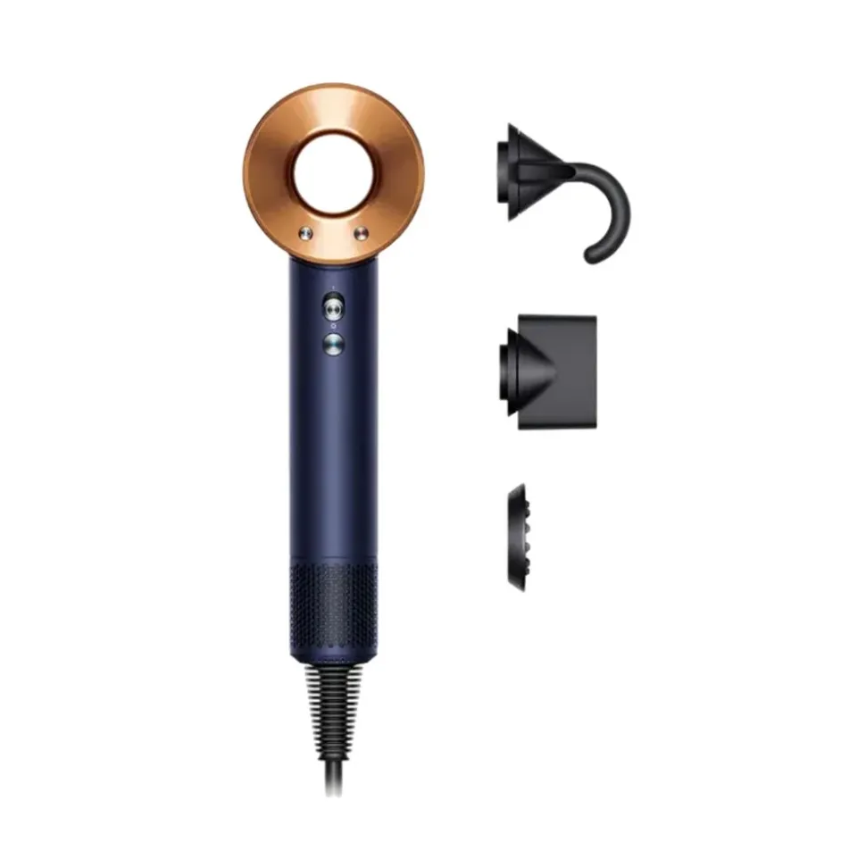 Dyson Supersonic™ föhn Straight+Wavy (Pruisisch blauw en koper)