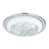 Eglo ACOLLA Wand-/plafondlamp staal chroom / glas met kristallen wit, helder H: 85 mm | Ø 290 mm