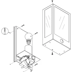 Eglo ALAMONTE Wandlamp staal zwart / Glas helder H: 295 mm