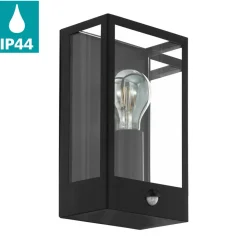 Eglo ALAMONTE Wandlamp staal zwart / Glas helder H: 295 mm