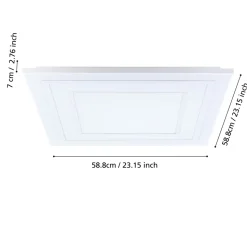 Eglo ALBARCA Plafondarmaturen aluminium, staal wit / Kunststof wit H: 69 mm