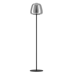 Eglo ALFERO-Z Staande lampen staal zwart / glas gestoomd chroom H: 1395 mm | Ø 275 mm