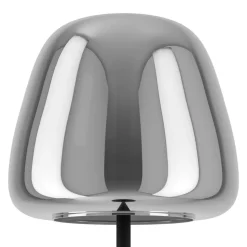 Eglo ALFERO-Z Staande lampen staal zwart / glas gestoomd chroom H: 1395 mm | Ø 275 mm
