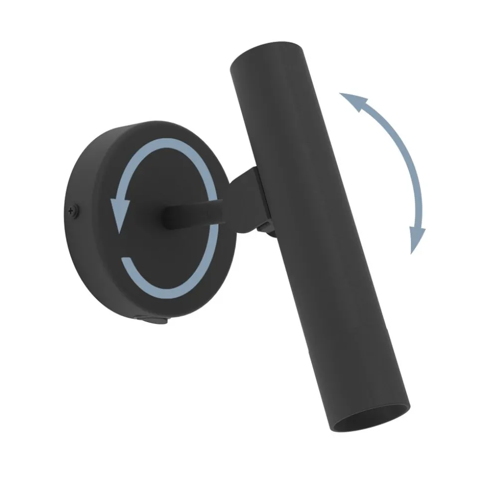 Eglo ALMUDAINA Wandlamp staal zwart H: 200 mm