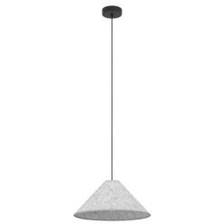 Eglo ALSAGER hanglamp staal zwart / vilt grijs H: 1100 mm | Ø 410 mm