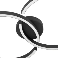 Eglo AMANDOLO Plafondarmaturen aluminium, staal zwart / Kunststof wit H: 65 mm