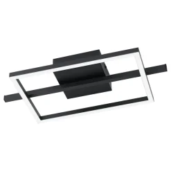 Eglo AMANDOLO Plafondarmaturen aluminium, staal zwart / Kunststof wit H: 65 mm