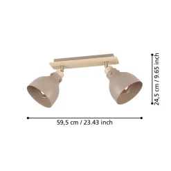 Eglo ARRECIFE spot staal bruin, nikkel-mat / staal zand H: 235 mm