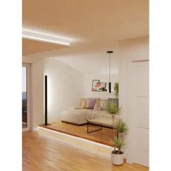 Eglo BALAMORTA-Z hanglamp staal zwart / Kunststof wit H: 1100 mm | Ø 55 mm