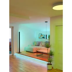 Eglo BALAMORTA-Z hanglamp staal zwart / Kunststof wit H: 1100 mm | Ø 55 mm