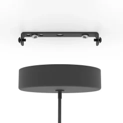 Eglo BALAMORTA-Z hanglamp staal zwart / Kunststof wit H: 1100 mm | Ø 55 mm
