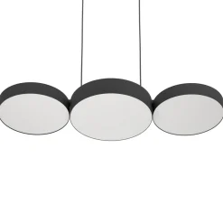 Eglo BARBANO-Z hanglamp staal zwart / textiel, kunststof zwart, wit H: 1100 mm