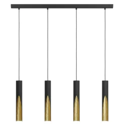 Eglo BARBOTTO hanglamp staal zwart, goud H: 1100 mm