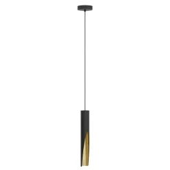 Eglo BARBOTTO hanglamp staal zwart, goud H: 1100 mm | Ø 60 mm