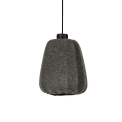 Eglo BARLASTON hanglamp staal zwart / textiel grijs H: 1100 mm