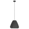 Eglo BARLASTON hanglamp staal zwart / textiel grijs H: 1100 mm | Ø 350 mm