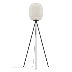 Eglo BELGRAVE Staande lampen staal zwart / papier wit H: 1415 mm | Ø 300 mm