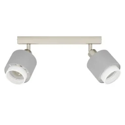 Eglo BELLIZZI spot staal nikkel-mat / textiel grijs, wit H: 185 mm