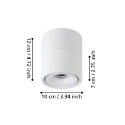 Eglo BOHOYO spot aluminium wit / Kunststof transparant H: 110 mm