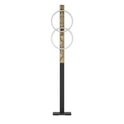 Eglo BOYAL Staande lampen staal, hout zwart, bruin, landelijk / Kunststof wit H: 1500 mm