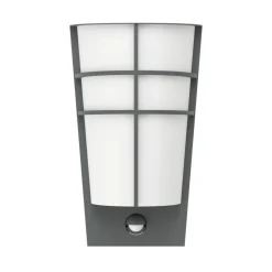 Eglo BREGANZO 1 Wandlamp staal verzinkt antraciet / Kunststof wit H: 300 mm