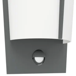 Eglo BREGANZO 1 Wandlamp staal verzinkt antraciet / Kunststof wit H: 300 mm