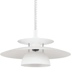 Eglo BRENDA hanglamp kunststof, staal wit, chroom / staal wit H: 1300 mm | Ø 430 mm