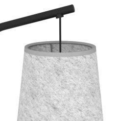 Eglo BUTTERBURN Staande lampen staal zwart / textiel met berkenbladeren beige, groen H: 1620 mm | Ø 360 mm