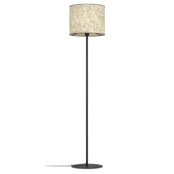 Eglo BUTTERBURN Staande lampen staal zwart / textiel met berkenbladeren beige, groen H: 1620 mm | Ø 360 mm