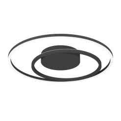 Eglo CALAGRANO-Z Plafondarmaturen aluminium, staal zwart / Kunststof wit H: 35 mm | Ø 450 mm