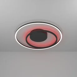 Eglo CALAGRANO-Z Plafondarmaturen aluminium, staal zwart / Kunststof wit H: 35 mm | Ø 450 mm