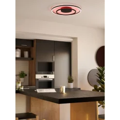 Eglo CALAGRANO-Z Plafondarmaturen aluminium, staal zwart / Kunststof wit H: 35 mm | Ø 450 mm