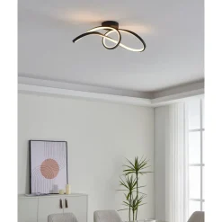 Eglo CALAROSSA-Z Plafondarmaturen aluminium, staal zwart / Kunststof wit H: 205 mm