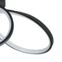 Eglo CALAROSSA-Z Plafondarmaturen aluminium, staal zwart / Kunststof wit H: 205 mm