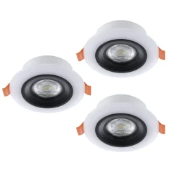 Eglo CALONGE RGB inbouwarmatuur Kunststof zwart, wit H: 32 mm | Ø 98 mm
