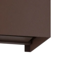 Eglo CALPINO 3 Wandlamp aluminium roestbruin / Glas helder H: 100 mm