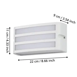 Eglo CAMARDA Wandlamp aluminium wit / Kunststof wit H: 110 mm