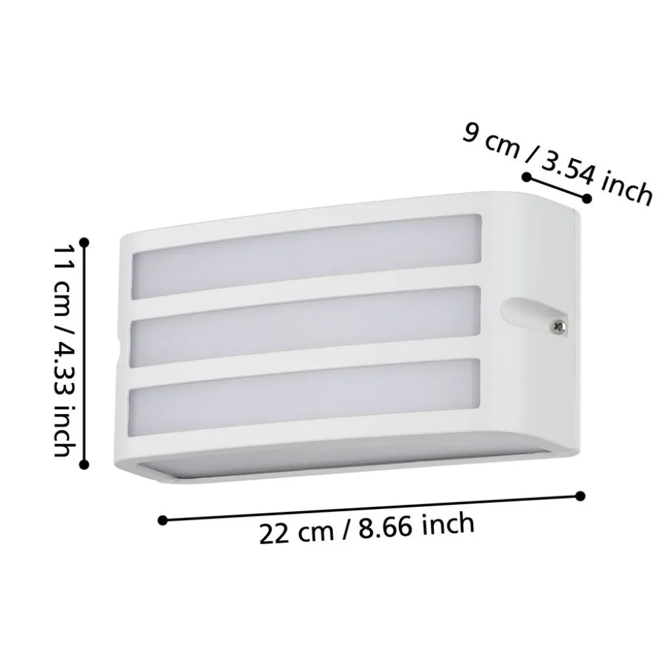 Eglo CAMARDA Wandlamp aluminium wit / Kunststof wit H: 110 mm